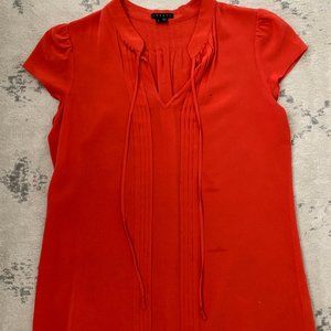 Theory short-sleeved 100% silk blouse